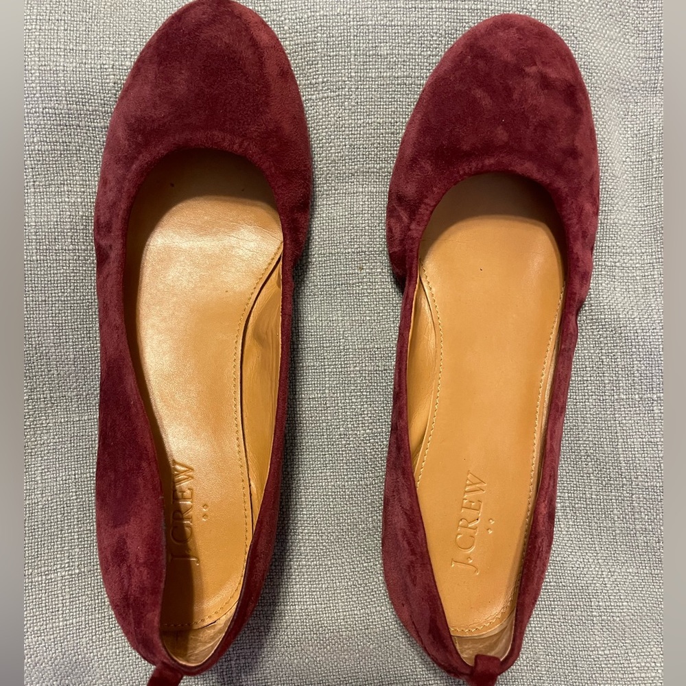 J. Crew wine-colored flats